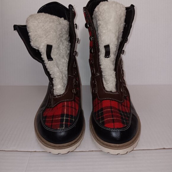 HOTKISS PLAID PRINT FAUX FUR BOOTS - Picture 13 of 13